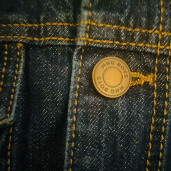 🎁NEW Mango Kids Jean Jacket Boys 9-10 NWT, Dark Denim - Picture 4 of 9